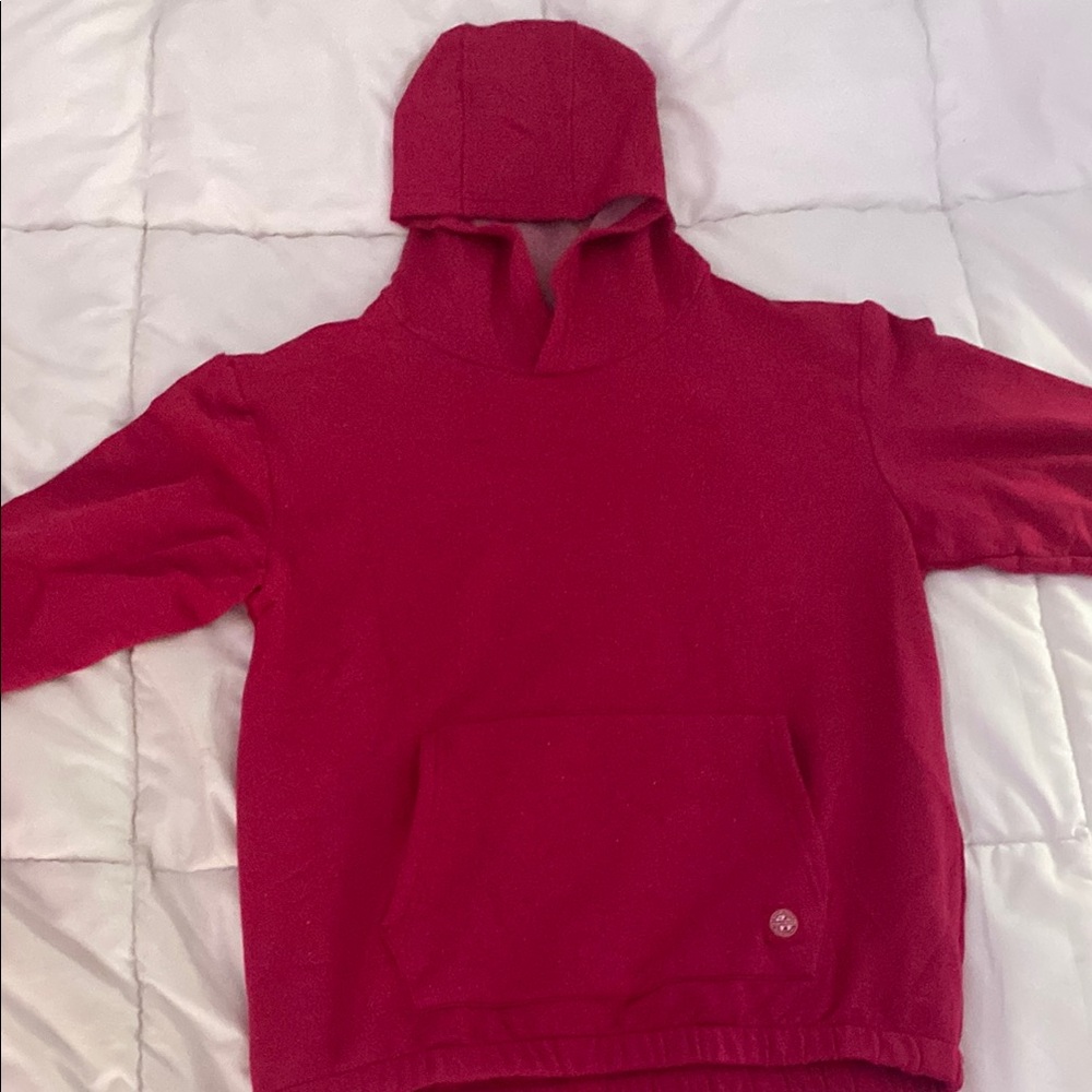 Large 14/16 Red Hooded Mondetta Sweatshirt and Sweatpants Matching Set